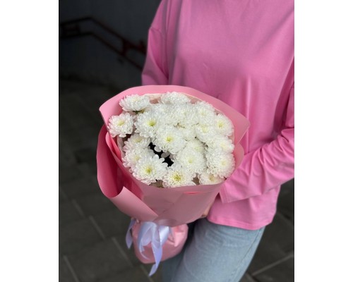 Монобукет из хризантем