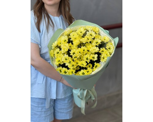 Монобукет из хризантем